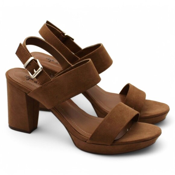 Jazminn Womens Faux Suede Ankle Strap Slingback Sandals - Picture 2 of 8